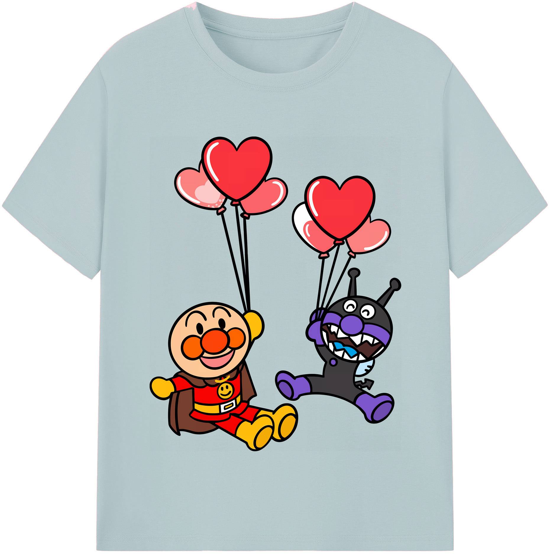 （画像用） アンパンマン Anpanman 綿100％半袖Tシャツ（フロントプリント）